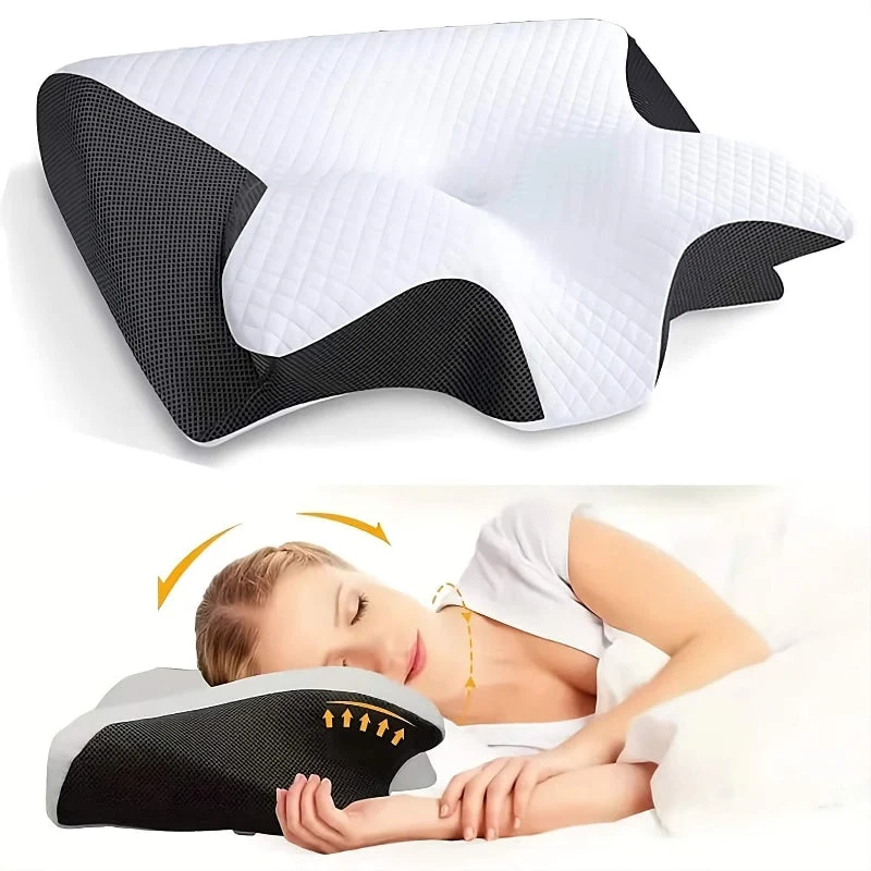 5-in-1-Memory-Foam-Kissen – Nacken- und Schulterstütze für Rücken-, Seiten- und Bauchschläfer