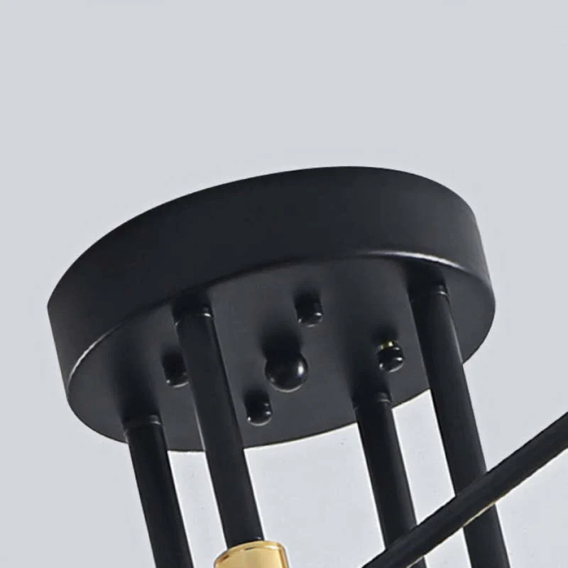 Moderne LED-Deckenleuchte Schwarz und Gold für Wohnzimmer und Schlafzimmer – Warmweiße Beleuchtung 15-20 m²