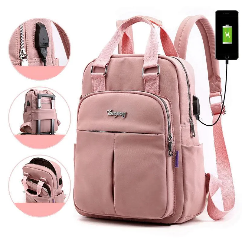 Wasserabweisender Laptop-Rucksack mit USB-Anschluss – multifunktional und geräumig für Damen und Herren