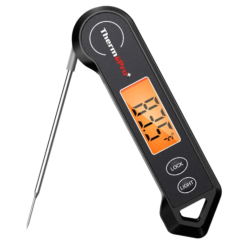 Digitales Fleischthermometer mit wasserabweisendem Design und Bewegungssensor – präzise Temperaturmessung beim Grillen und Kochen