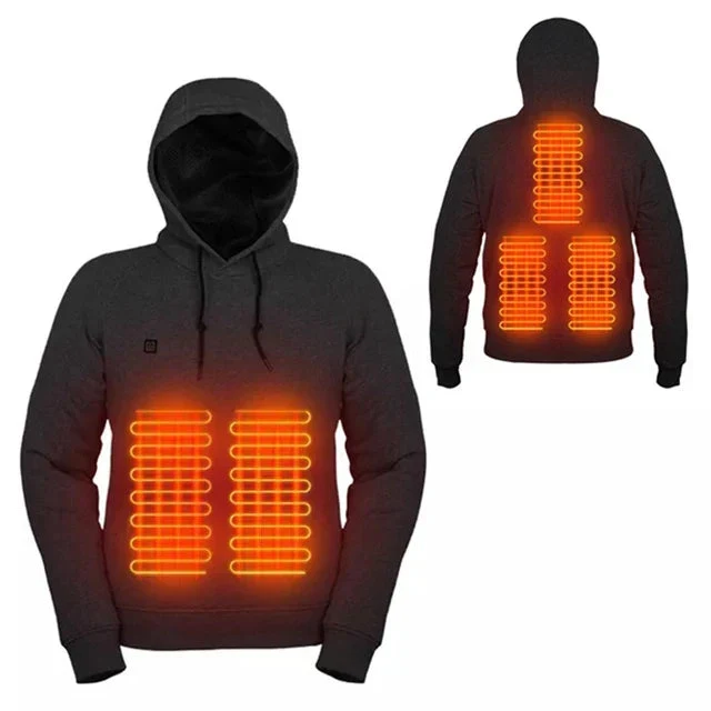 Beheizter Unisex Hoodie mit einstellbarer Temperatur – Thermo-Hoodie für kühle Tage