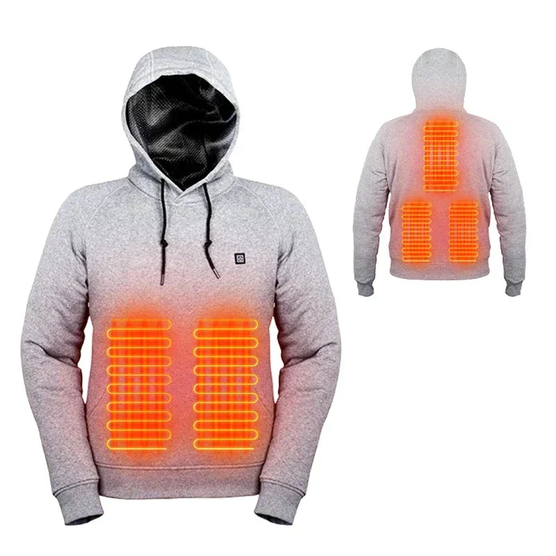 Beheizter Unisex Hoodie mit einstellbarer Temperatur – Thermo-Hoodie für kühle Tage