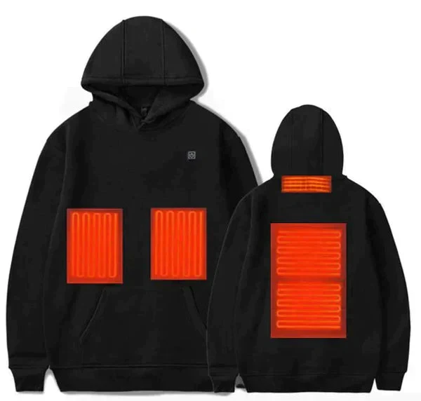 Beheizter Unisex Hoodie mit einstellbarer Temperatur – Thermo-Hoodie für kühle Tage