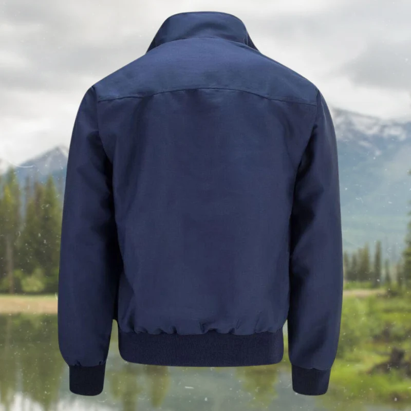 Herren Harrington Jacke mit Schulternähten – Stylische Jacke mit Umschlagkragen und praktischen Fronttaschen