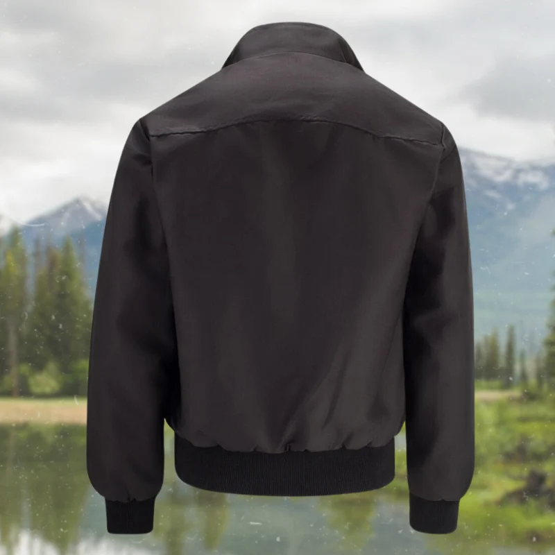 Herren Harrington Jacke mit Schulternähten – Stylische Jacke mit Umschlagkragen und praktischen Fronttaschen