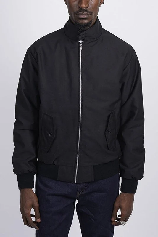 Herren Harrington Jacke mit Schulternähten – Stylische Jacke mit Umschlagkragen und praktischen Fronttaschen
