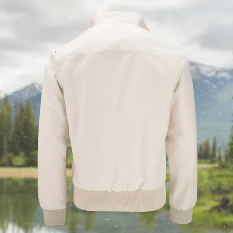 Herren Harrington Jacke mit Schulternähten – Stylische Jacke mit Umschlagkragen und praktischen Fronttaschen