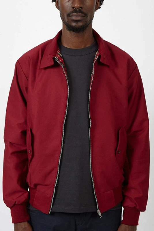 Herren Harrington Jacke mit Schulternähten – Stylische Jacke mit Umschlagkragen und praktischen Fronttaschen
