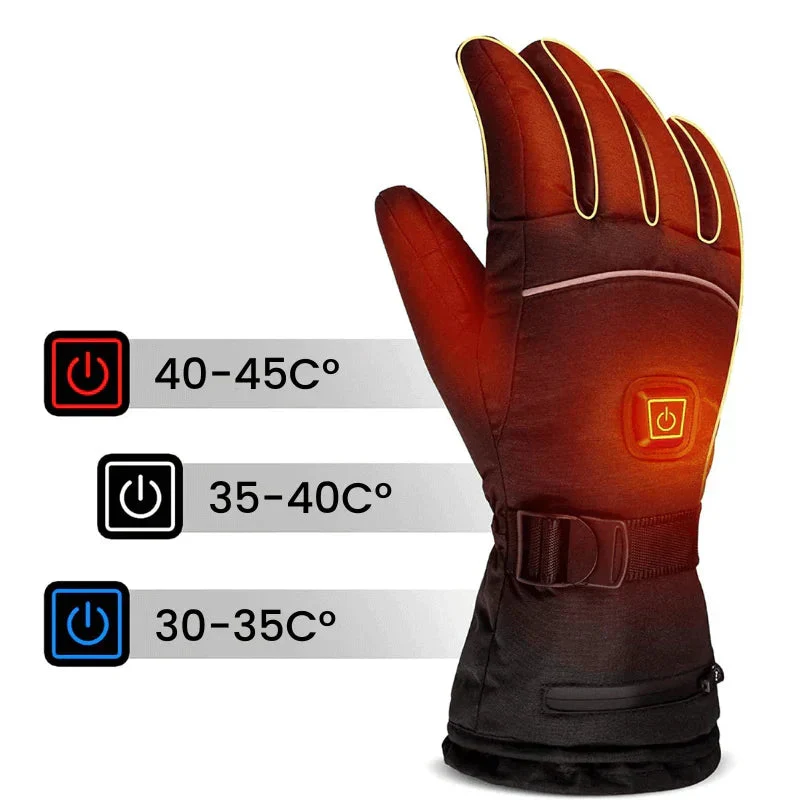 Elektrische Heizhandschuhe mit Touchscreen – 3 Heizstufen, schnelle Wärme für Outdoor-Aktivitäten
