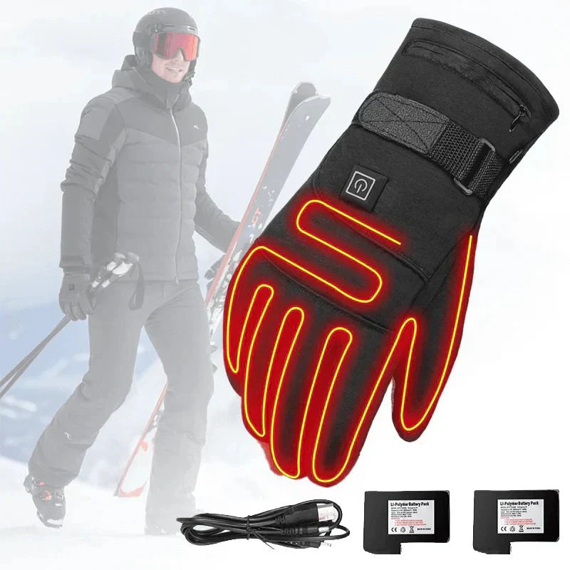 Elektrische Heizhandschuhe mit Touchscreen – 3 Heizstufen, schnelle Wärme für Outdoor-Aktivitäten