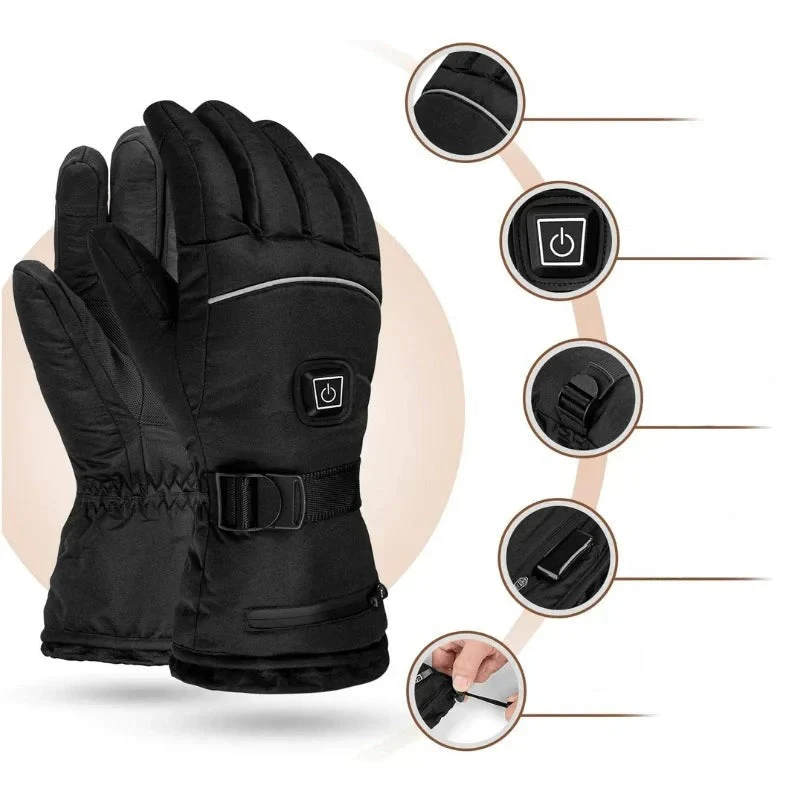 Elektrische Heizhandschuhe mit Touchscreen – 3 Heizstufen, schnelle Wärme für Outdoor-Aktivitäten