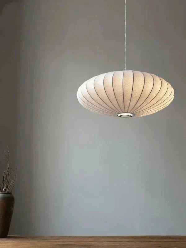 Elegante Pendelleuchte mit Seidenschirmen und Kristallakzenten – Hängelampe für Esstisch und Wohnzimmer, 30/40/50 cm
