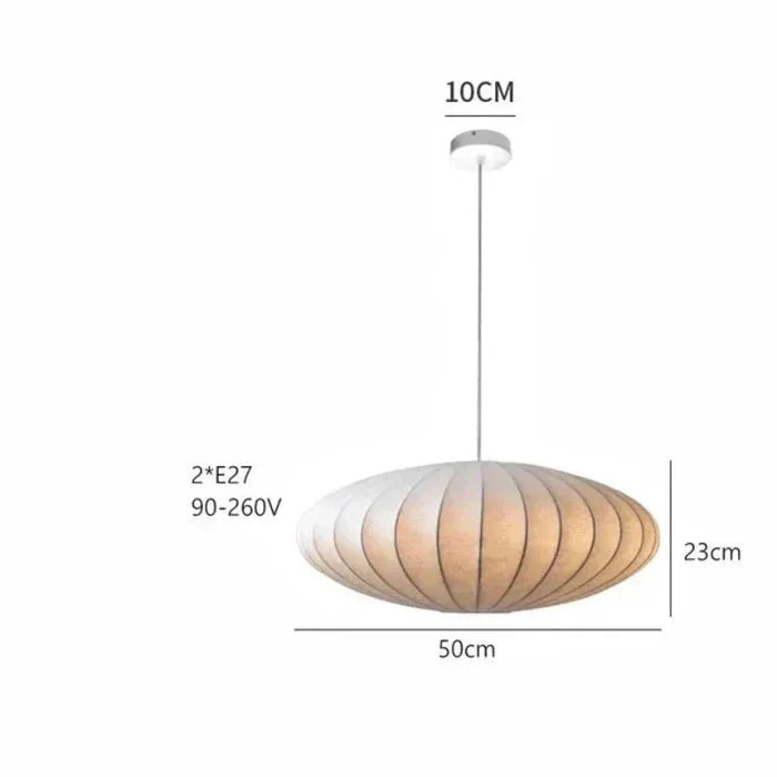 Elegante Pendelleuchte mit Seidenschirmen und Kristallakzenten – Hängelampe für Esstisch und Wohnzimmer, 30/40/50 cm
