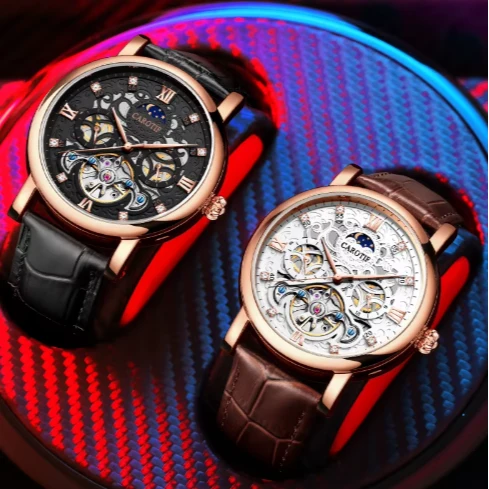 GERALD® MECHANISCHE AUTOMATIK-ARMBANDUHR AUS LERNCHE