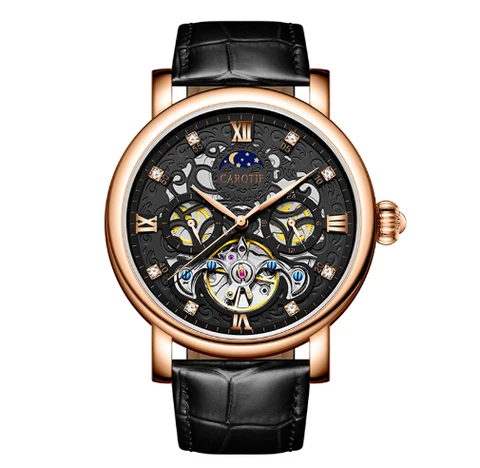 GERALD® MECHANISCHE AUTOMATIK-ARMBANDUHR AUS LERNCHE