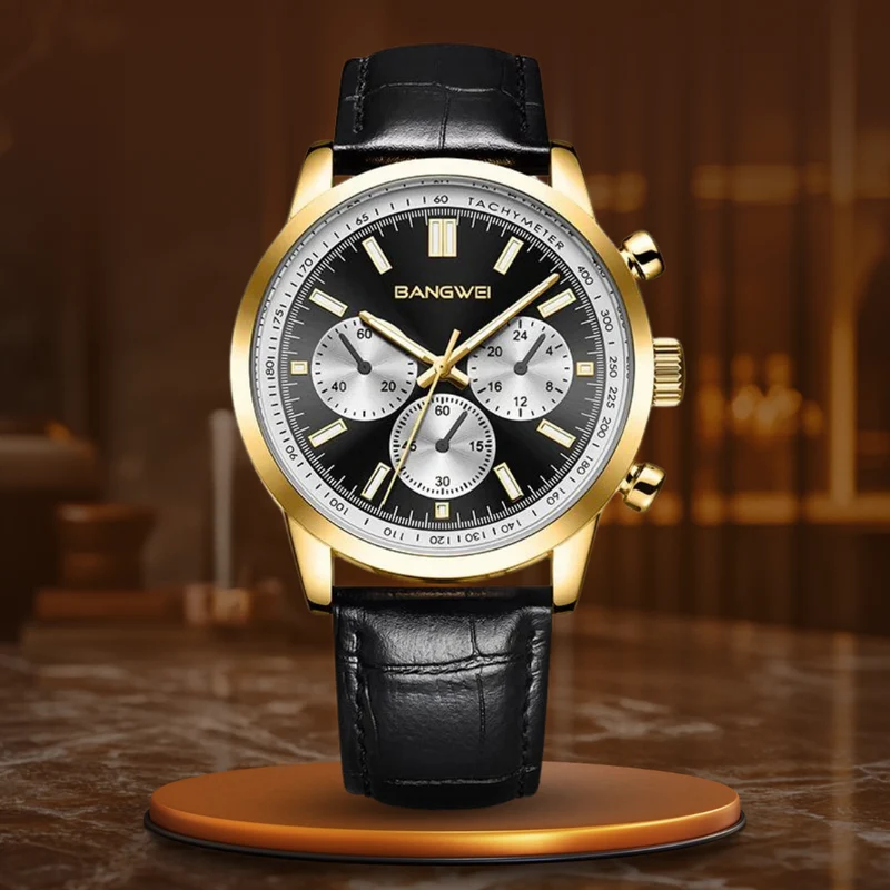 Alfred® | Militär Sport Casual Leder Quarz Uhr