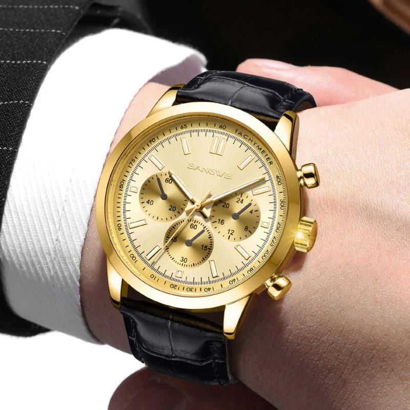 Alfred® | Militär Sport Casual Leder Quarz Uhr