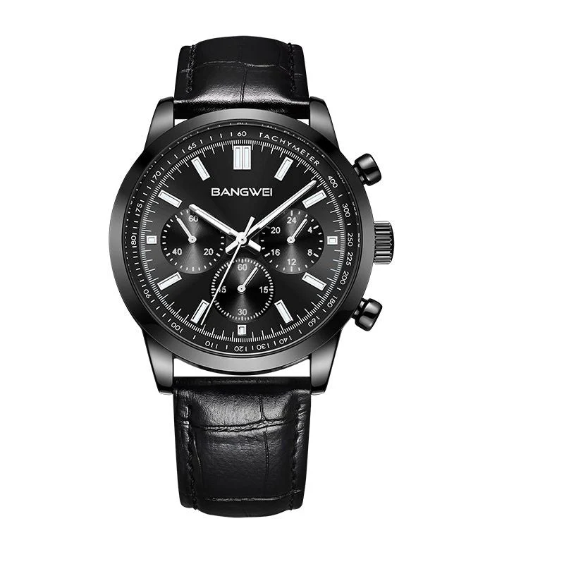 Alfred® | Militär Sport Casual Leder Quarz Uhr