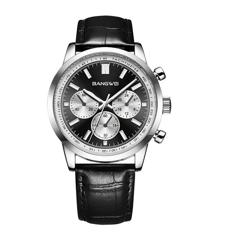Alfred® | Militär Sport Casual Leder Quarz Uhr
