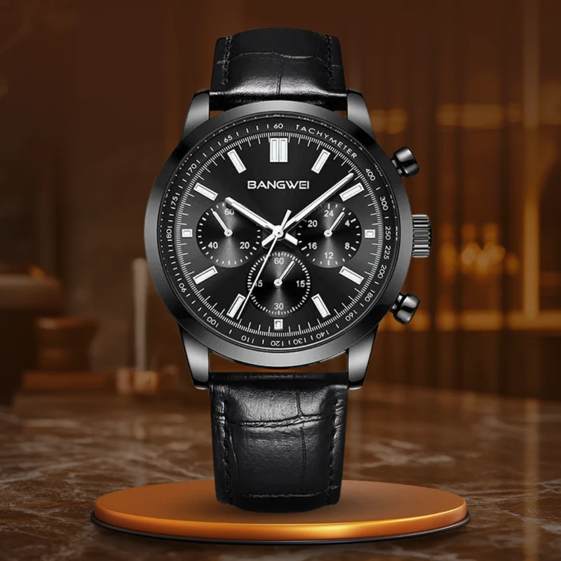 Alfred® | Militär Sport Casual Leder Quarz Uhr