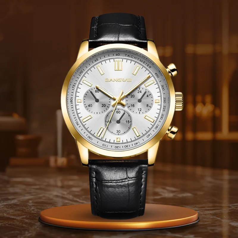 Alfred® | Militär Sport Casual Leder Quarz Uhr