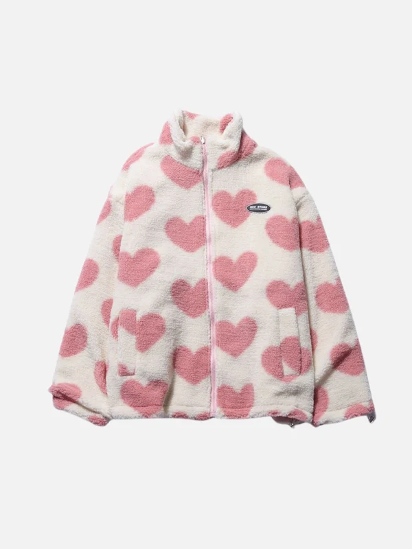 Damenjacke mit Herzprint – Vielseitige Jacke für den Alltag und besondere Anlässe