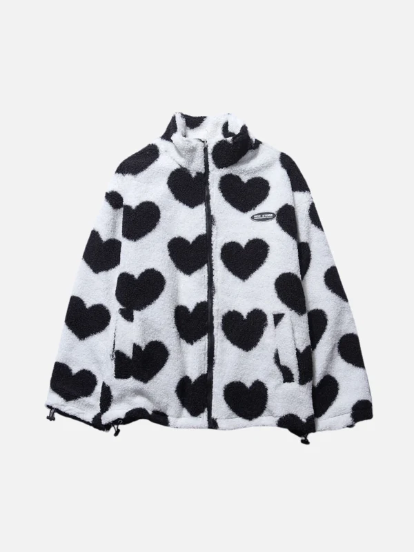Damenjacke mit Herzprint – Vielseitige Jacke für den Alltag und besondere Anlässe