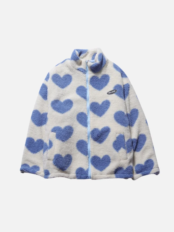 Damenjacke mit Herzprint – Vielseitige Jacke für den Alltag und besondere Anlässe
