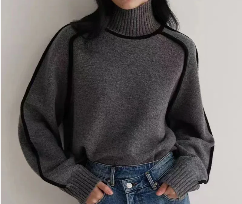 Rollkragenpullover für Damen – Eleganter, zeitloser Pullover für Herbst und Winter, vielseitig, vorteilhafte Passform