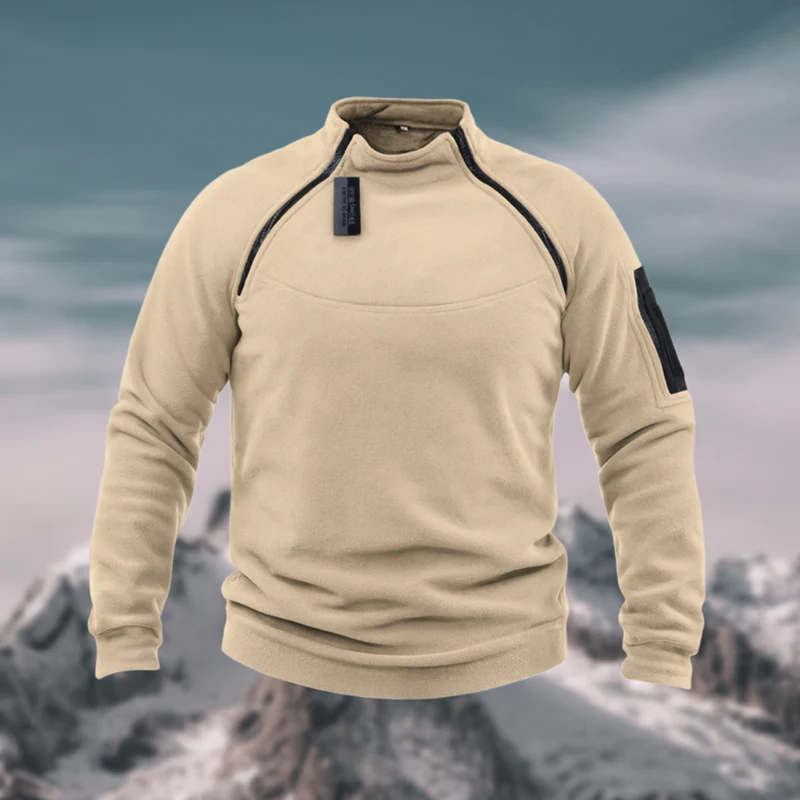 Taktischer Herren-Fleecepullover mit Taschen – vielseitig einsetzbar für Outdoor-Aktivitäten
