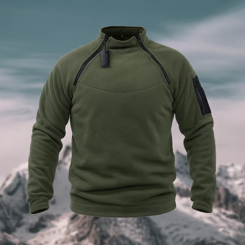 Taktischer Herren-Fleecepullover mit Taschen – vielseitig einsetzbar für Outdoor-Aktivitäten