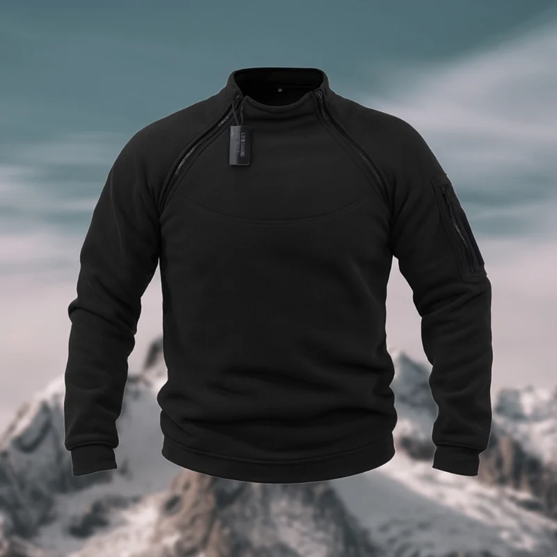 Taktischer Herren-Fleecepullover mit Taschen – vielseitig einsetzbar für Outdoor-Aktivitäten