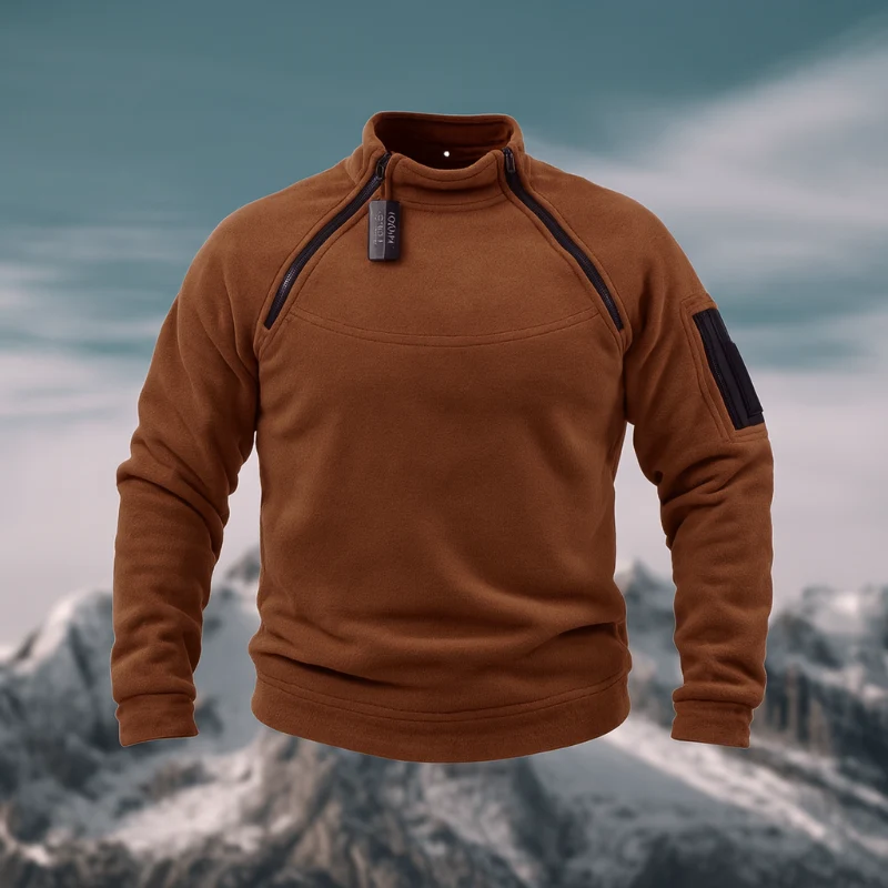 Taktischer Herren-Fleecepullover mit Taschen – vielseitig einsetzbar für Outdoor-Aktivitäten