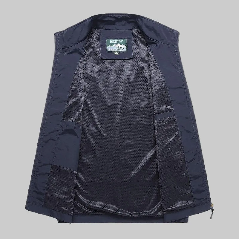 Schnelltrocknende Outdoor-Weste für Herren mit mehreren Taschen – ärmellose Weste für Abenteuer