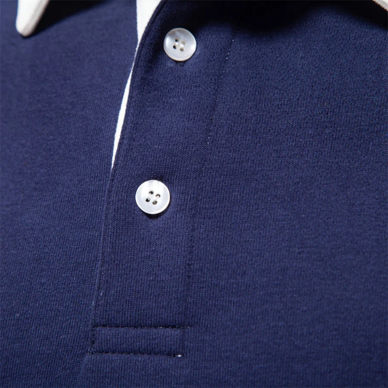 Elegantes Herren-Langarm-Poloshirt – klassischer Kragen für Freizeit und Business
