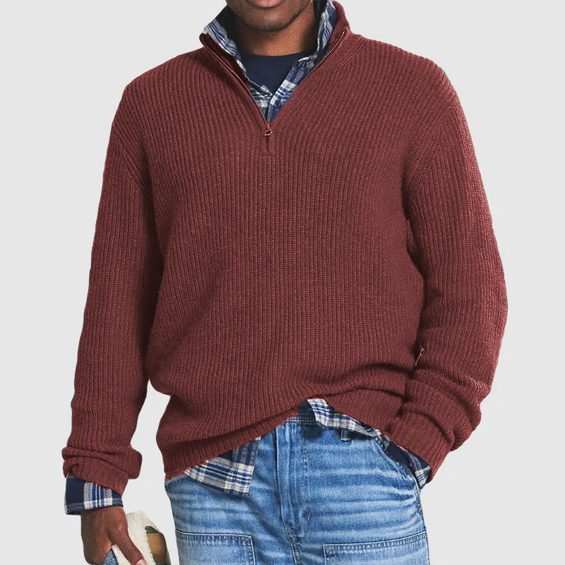 Herrenpullover mit Reißverschluss – Business-Casual-Stil, vielseitig für elegante Anlässe