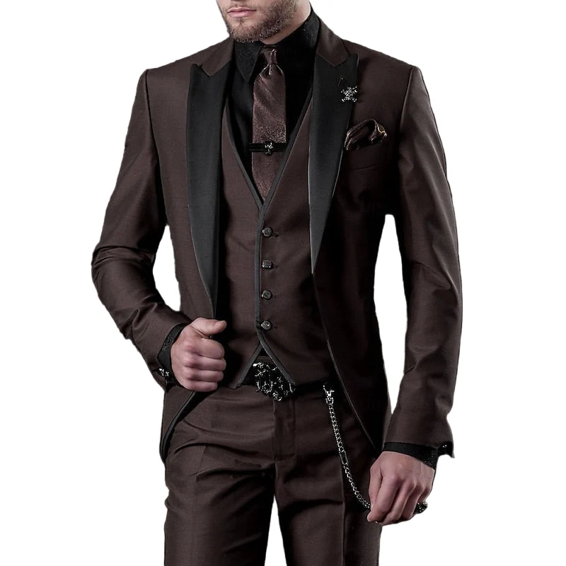 Dreiteiliger Herrenanzug aus Leinen – Blazer, Weste und Hose für Eleganz