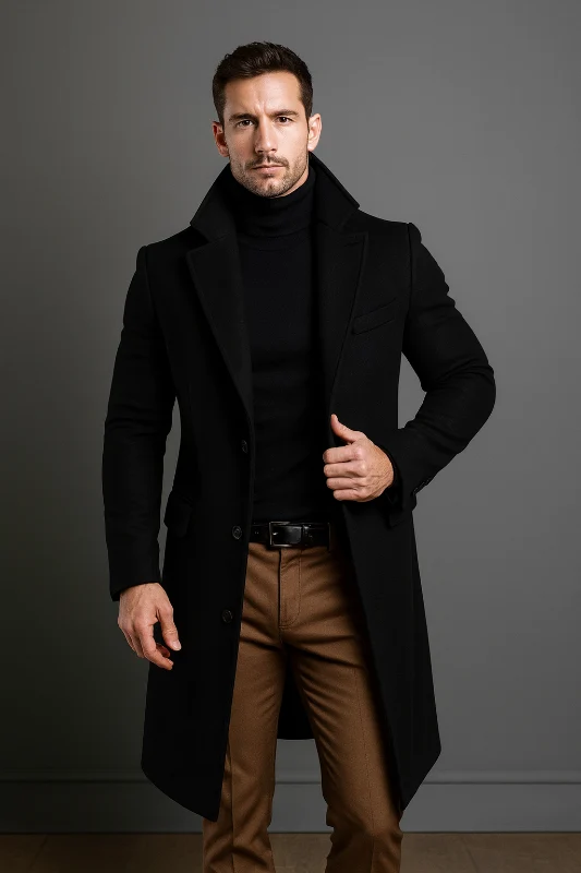 Herren-Langmantel – Stilvoller Wollmantel für kühle Tage