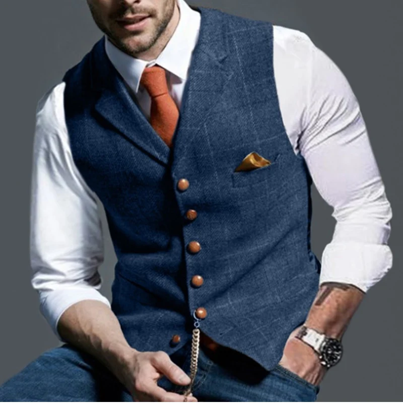 Herren Weste Vintage Stil für Formelle und Informelle Anlässe