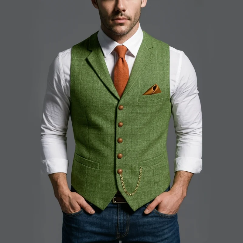 Herren Weste Vintage Stil für Formelle und Informelle Anlässe