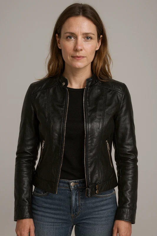 Damenjacke - Elegante Kurzjacke mit Reißverschluss und Taschen für jeden Anlass