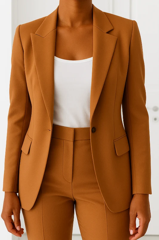 Eleganter Damenanzug für formelle Anlässe – Maßgeschneiderter Blazer mit mittelhoher Hose