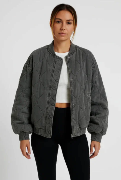 Damen Bomberjacke mit Steppmuster