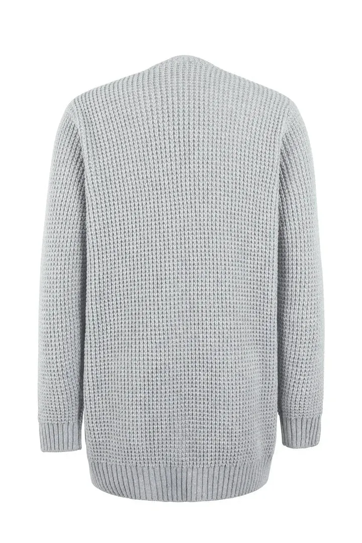 Damen Strickjacke mit Langarm offenem Design
