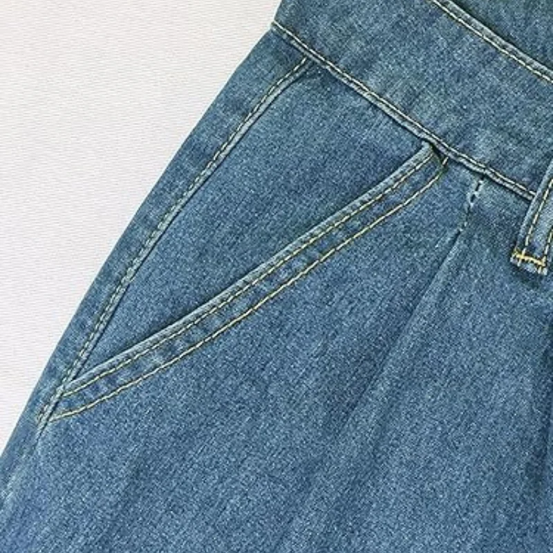Damen Weite Jeans in Blau für Lässigen Look
