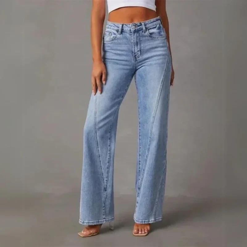 Damen Jeans mit Geradem Bein in Hellblau