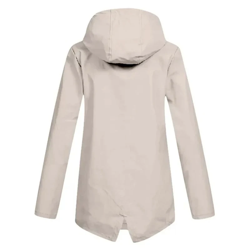 Damen Regenjacke mit Reißverschluss und Kapuze