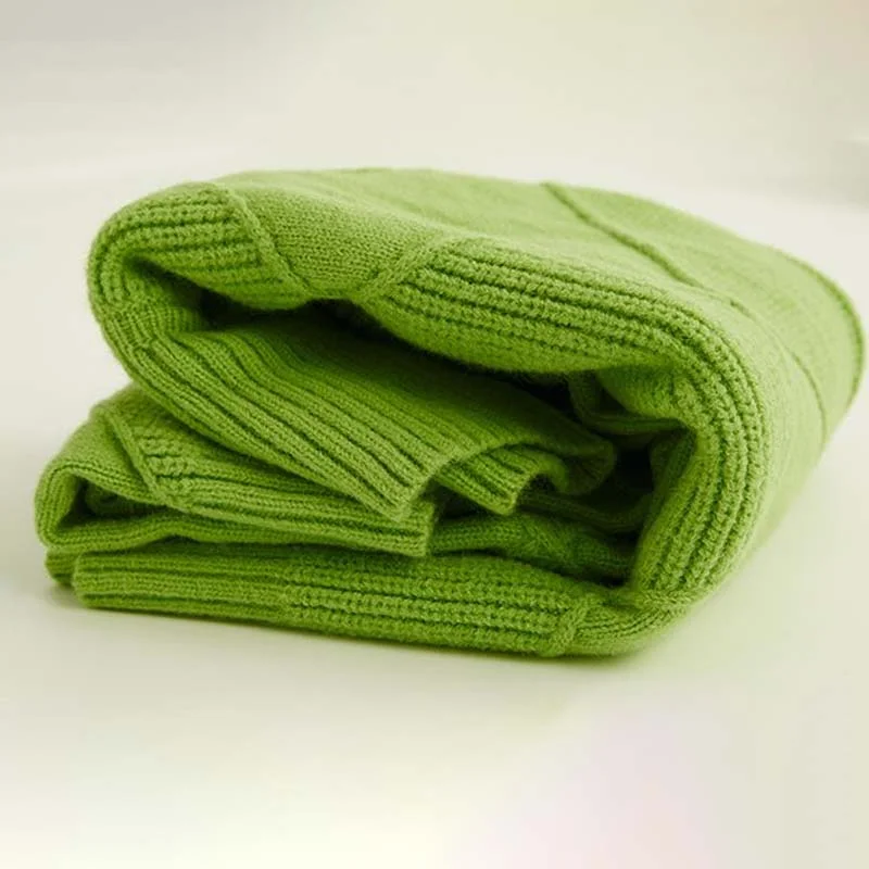 Damen Pullover mit Rollkragen und Strickmuster