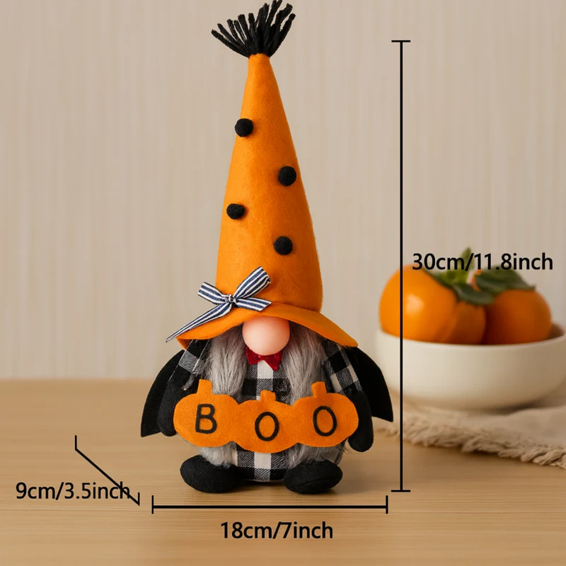 Crawlwick | Halloween-Zwerg- & Kürbis-Banner-Set aus Polyester