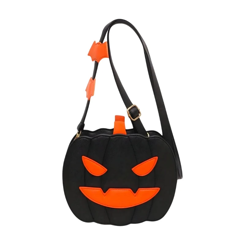 Juna Halloween Kürbis-Umhängetasche – Verstellbarer Riemen & festliches Design